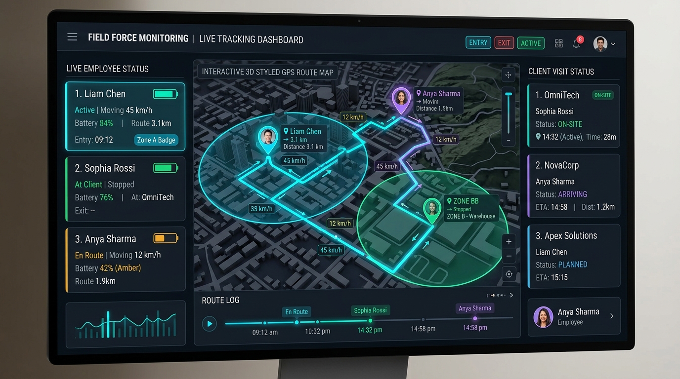 Manriq Live GPS Way Track & Geo-fences